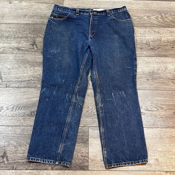Carhartt Flame Resistant Denim Blue Jeans - Men's Size 38 x 30 - Picture 1 of 6